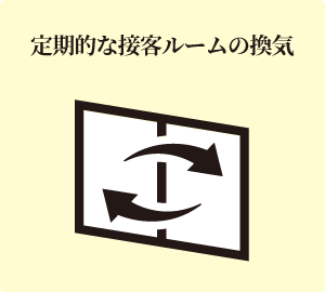定期的な接客ルームの換気